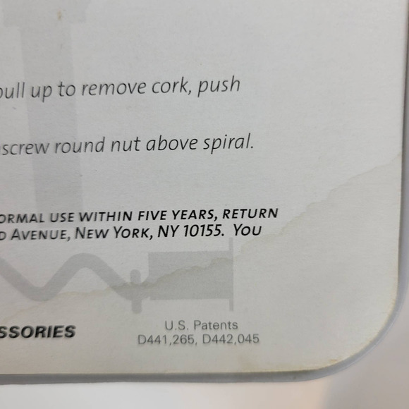 Houdini Lever Corkscrew Wine Bottle Opener, Spare Spiral, Foil Cutter, Whetstone - Picture 2 of 6